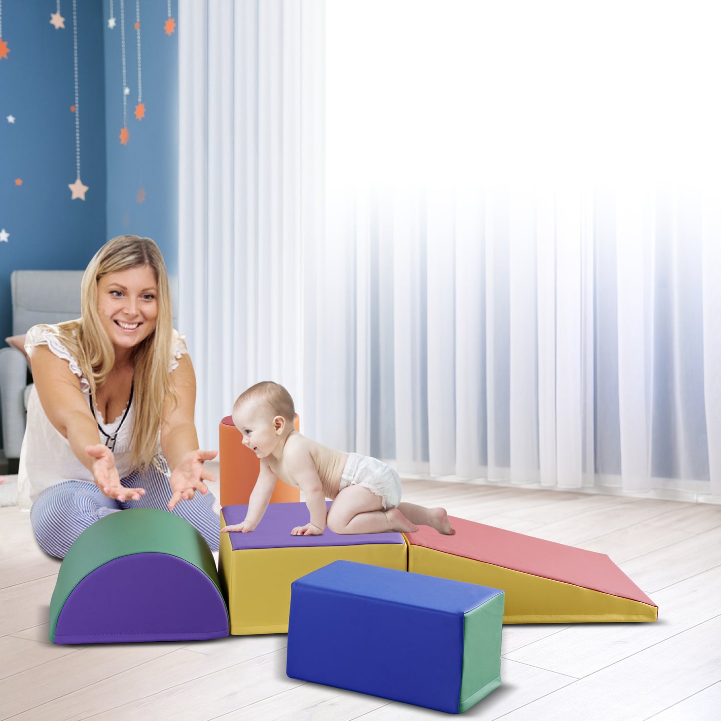 Soft Play Set, Foam Climbing Block, Family Playtime