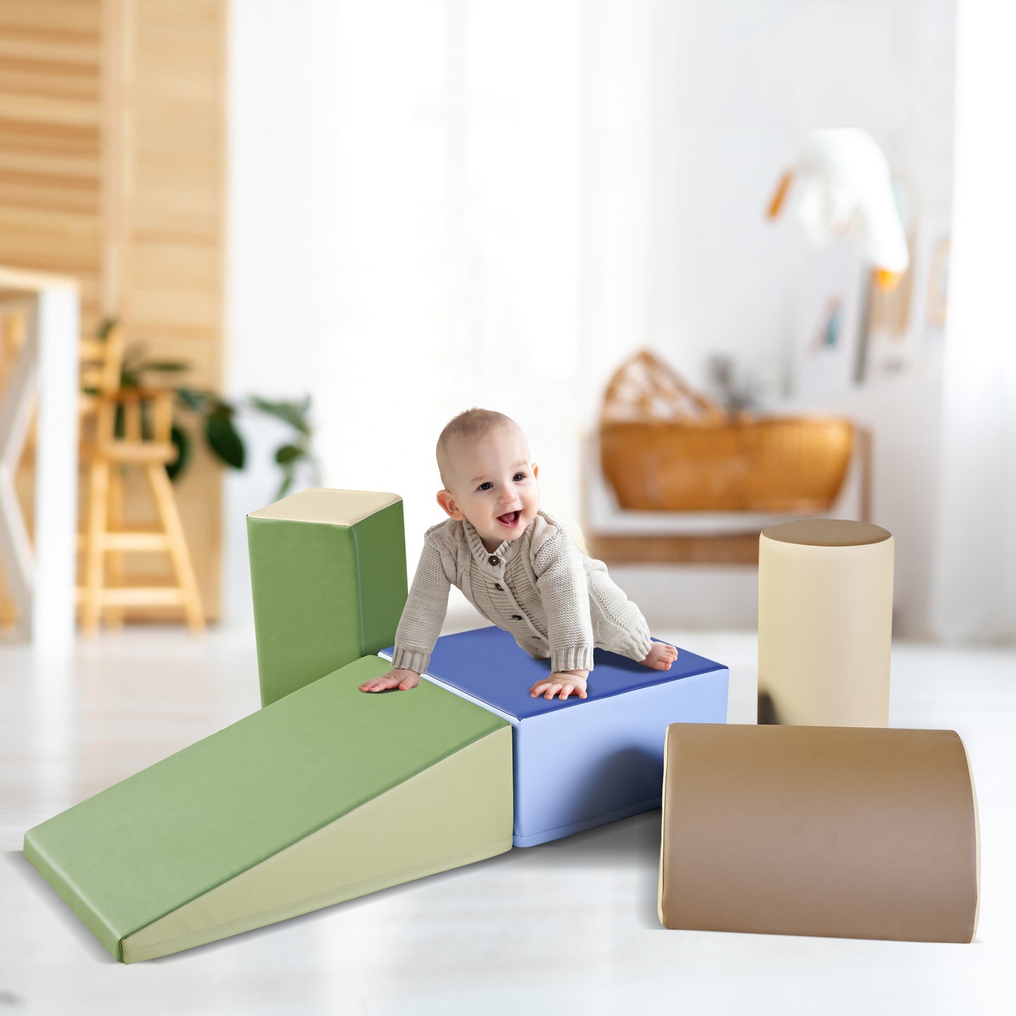 Soft Play Set, Foam Climbing Block, Baby Crawling