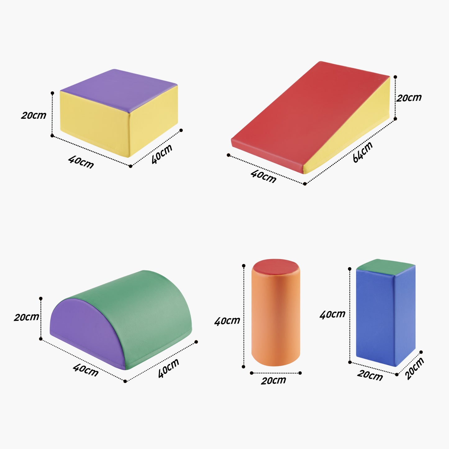 Soft Play Set, Foam Climbing Block, Product Dimensions
