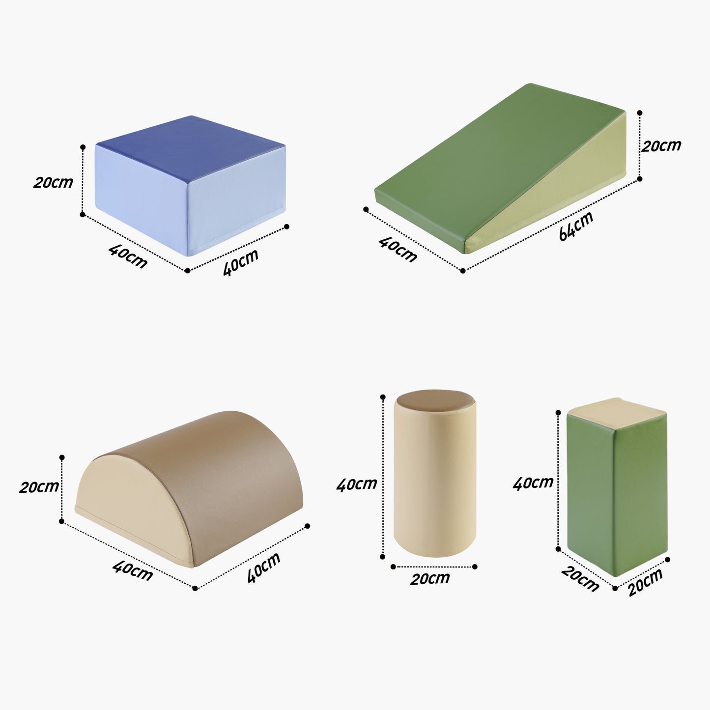 Soft Play Set, Foam Climbing Block, Product Dimensions